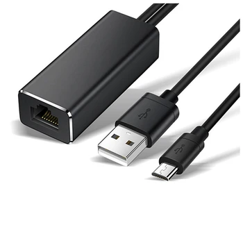 Micro-USB-Ethernet Võrgukaart 10/100Mbps Tulekahju TV Stick USB RJ45 USB-Võrgu Kaart Google Chromecast Gen 2 1 Ultra Pilt