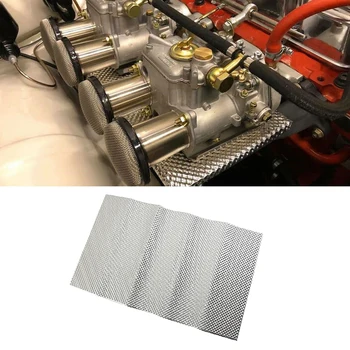 300mm X 500mm Pressitud Alumiiniumist Heat Shield Heat Shield Firewal põhjapaneel Kütusepaagi Hõbe Turbo Kollektori Pilt