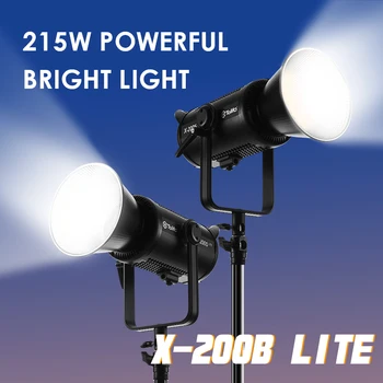 Tolifo X-200B X-200S Lite Video Fotograafia Valgustus Bi-Värvid 215W LED Studio Lamp, millel on APP Kontrolli Kaamera Video Intervjuu Pilt