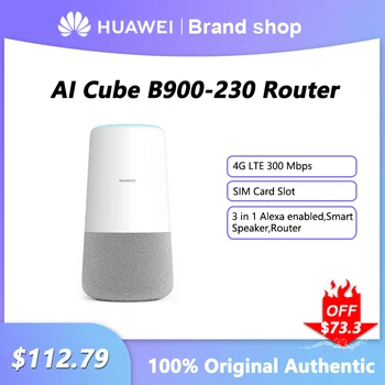 Lukustamata Huawei AI Cube B900-230 WiFi Repeater 300Mbps kiire Sim-Kaardi 4G LTE Ruuter Alexa Lubatud Smart Kõlar Pilt