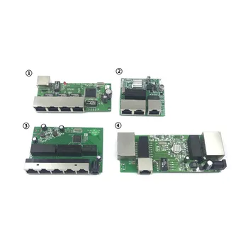 3/5-port Gigabit switch moodul on laialt kasutusel LED-rida 5-port 10/100/1000 m kontakt port mini switch module PCBA Emaplaadi Pilt