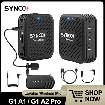 Synco G1A1 G1A2 Pro G2A1 G2A2 Lavalier Traadita Mikrofon Fotograafia Live Raadio Mobiilne Telefon Video Intervjuu Voiceover Pilt