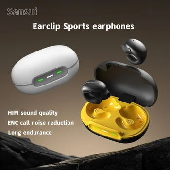 Luu Juhtivus Kõrvaklapid Juhtmeta Bluetooth Töötab Sport Veekindel ENC Müra Tühistamine Ear-Clip Kõrvaklapid Pilt