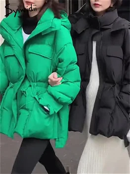 Syiwidii Roheline Tegumoega Mantel Naiste Talve Jope Sügis 2022 Korea Fashion Liiga Vabaaja Jakid Paksenema Soe Y2k Ülerõivad Pilt