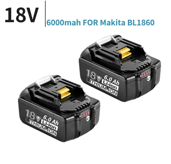 eest Makita 18V 6000mAh 6.0 Ah Taaslaetav Elektrilised Tööriistad Aku Koos LED-Li-Ion Asendamine LXT BL1860B BL1860 BL1850 BL1830 Pilt