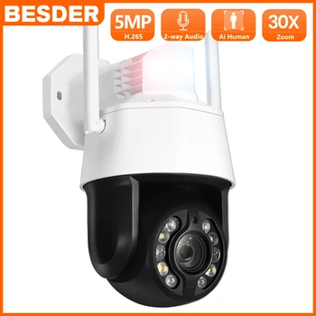 BESDER 5MP PTZ WiFi IP Kaamera 20X Optiline Suum, 100M IR Night Vision Ai Inimeste Avastamine CCTV Turvalisus Video Valve Kaamera Pilt