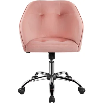 Kaasaegne Velvet Reguleeritav Pöörlev Kontori Tool, Pink kirjutuslaua tool kontorimööbel Pilt