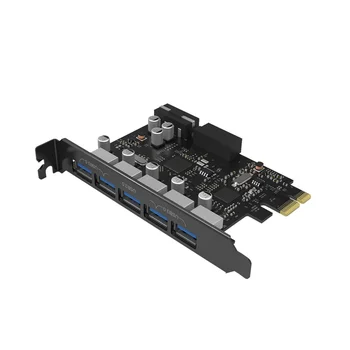 USB3.0 PCI Adapter 5-Port USB3.0 laienduskaardi kiire Ülekanne PCI-E Lauaarvuti laienduskaardi Pilt