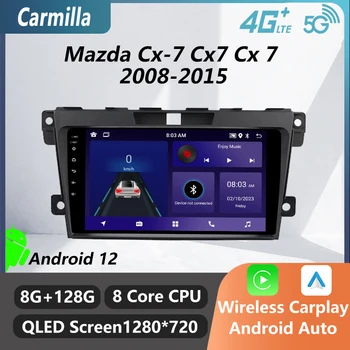 2 Din Autoradio näiteks Mazda Cx-7 Cx7 2008-2015 autoraadio Stereo 4G CarPlay GPS Navigation Multimeedia Video Mängija juhtseade Pilt