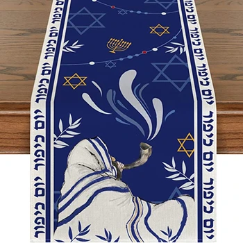 Õnnelik Yom Kippuri Tabelis Koha, Kuusnurk Köögi Laua Kaunistamiseks Väljas Pere Kogunemised diivanilaud Decor Pilt