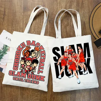 Anime Esimene Slam Dunk Manga Lõuend Õla Kott Sakuragi Hanamichi Käekotid Eco Kaede Rukawa Shopping Bag Kotid Pilt