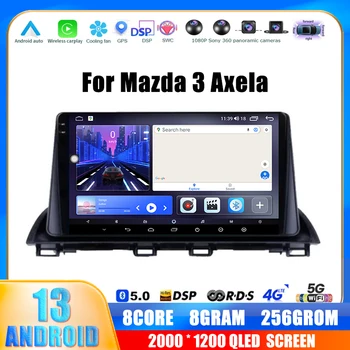 Android 13 Mazda 3 Axela 2014-2019 Auto Raadio Mms Carplay Mängija, GPS-Navigatsiooni-Video, Stereo Audio juhtseade Traadita Pilt