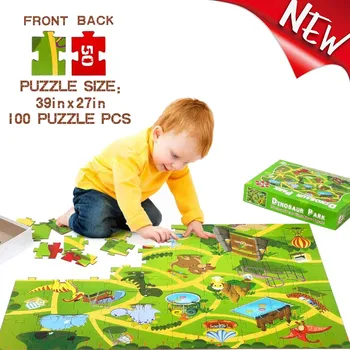 Okupatsiooni Maailma Vanuses Puzzle Tükk 100 Korrus Dinosaurus Jigsaws Puzzle Lapsed 3-12 Puzzle Mänguasi Plaadimasin Pilt